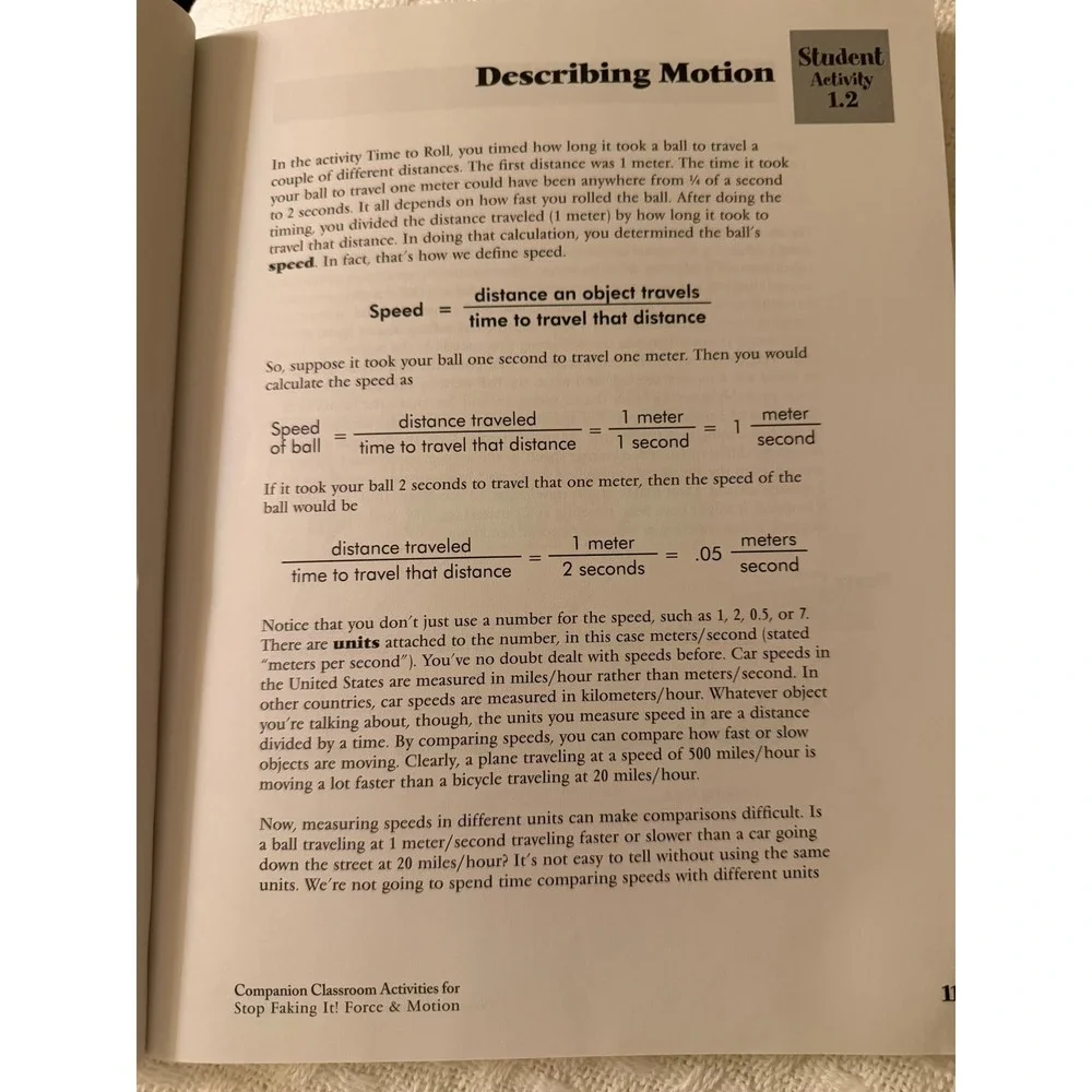 NSTA‎ Press Stop Faking It Force and Motion Classroom Activities Physics Book